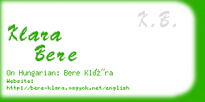 klara bere business card